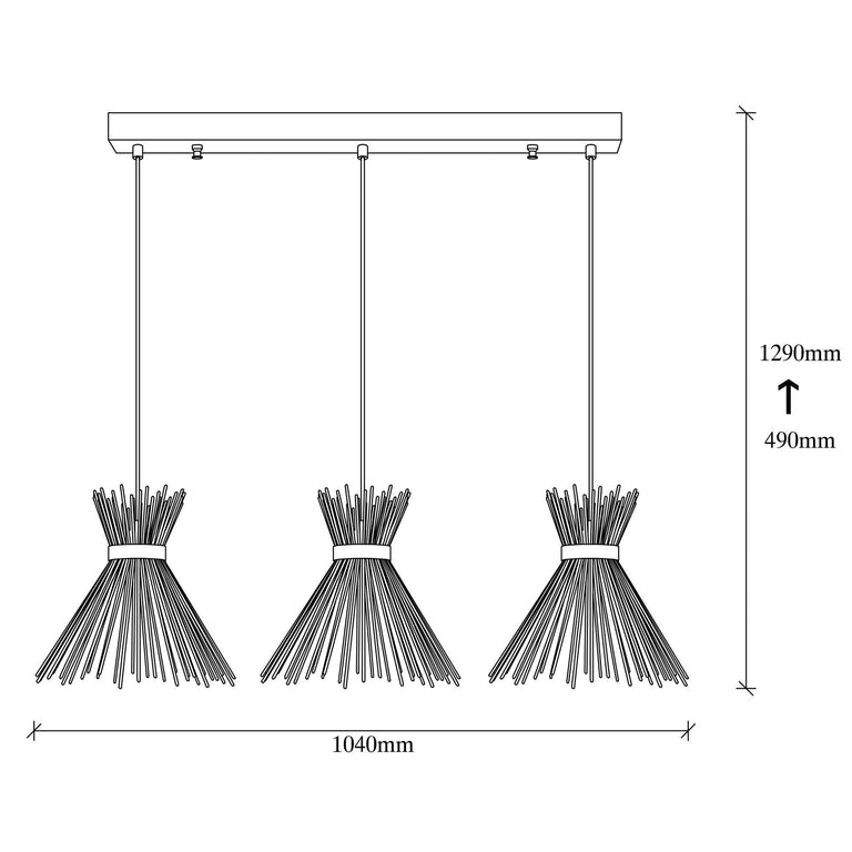 Hanglamp eettafel Mila 3-lichts