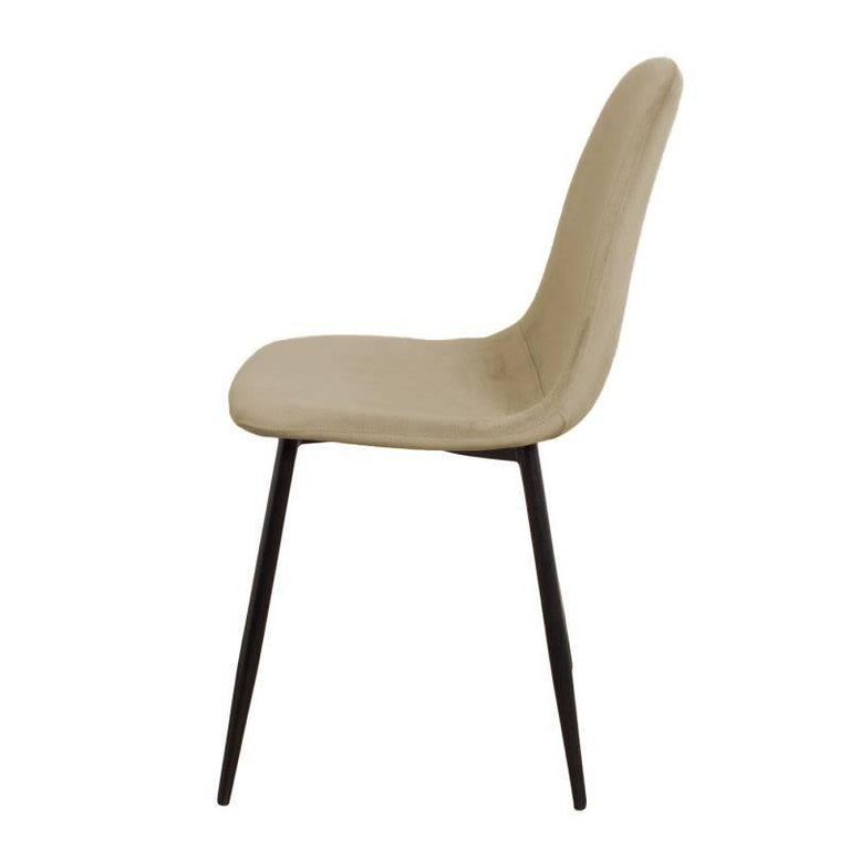 Set van 4 eetkamerstoelen Blossom velvet