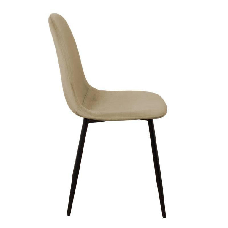 Set van 4 eetkamerstoelen Blossom velvet