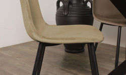 Set van 4 eetkamerstoelen Blossom velvet