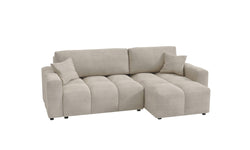 Hoekbank met slaapfunctie Lumi rechts microvezel