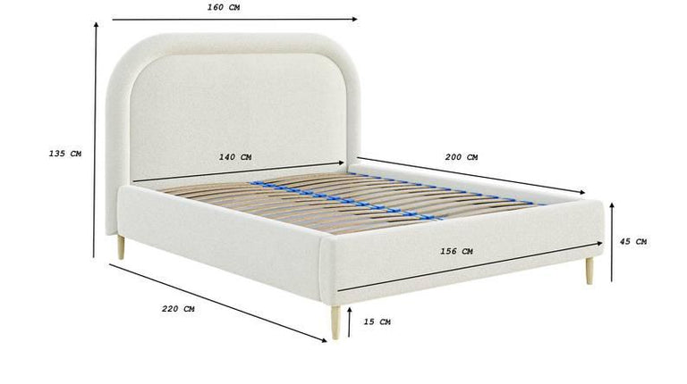 Bedframe Lorena inclusief matras 140 x 200 cm