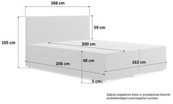 Boxspring Jaya 160x200 cm fluweel met opbergvak