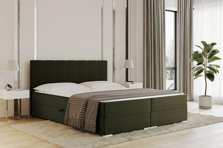 Boxspring Jaya 160x200 cm fluweel met opbergvak