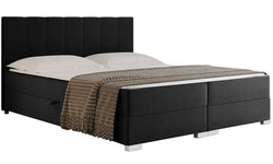 Boxspring Jaya 180x200 cm fluweel incl topper en opbergvak
