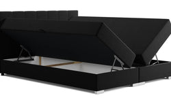 Boxspring Jaya 180x200 cm fluweel incl topper en opbergvak