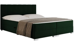Boxspring Jaya 140x200 cm fluweel incl topper en opbergvak