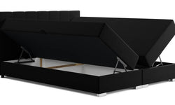 Boxspring Jaya 160x200 cm fluweel incl topper en opbergvak