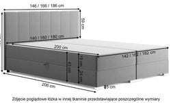 Boxspring Jaya 180x200 cm fluweel incl topper en opbergvak