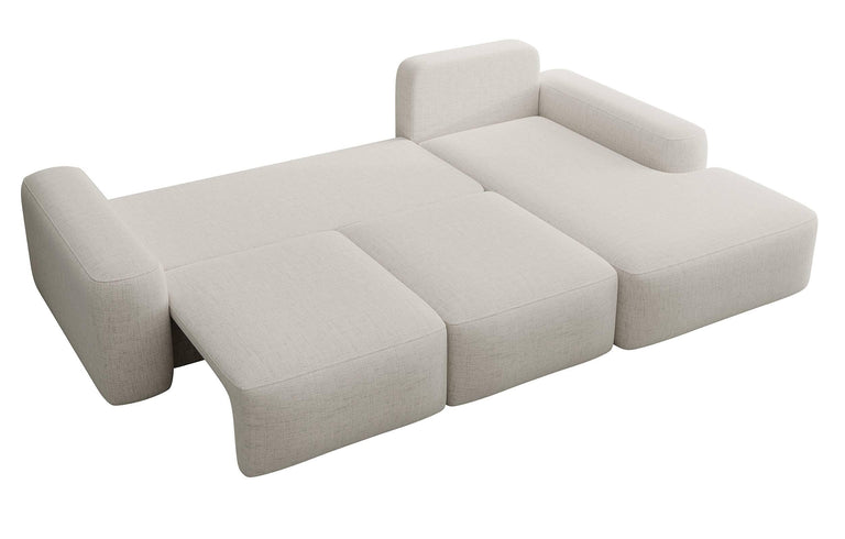 Hoekbank met slaapfunctie Calvados rechts chenille