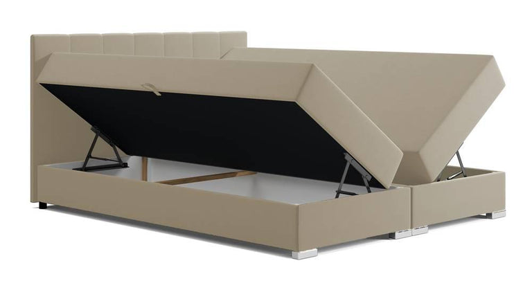 Boxspring Jaya 140x200 cm fluweel met opbergvak