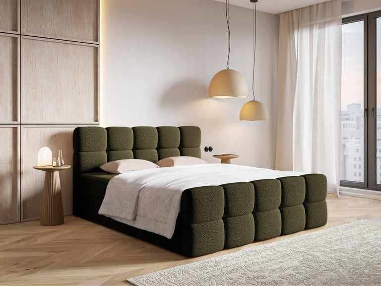 Chloe boxspring bouclé met opbergruimte 180 x 200cm