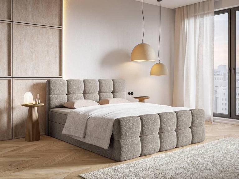 Chloe boxspring bouclé met opbergruimte 180 x 200cm