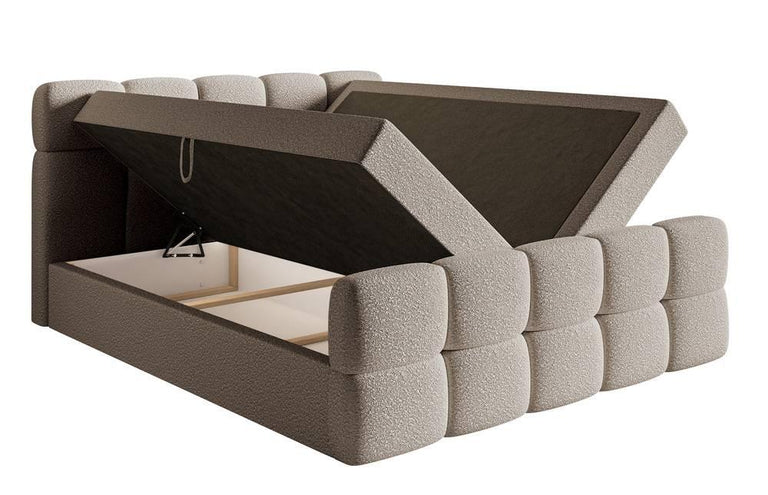 Chloe boxspring bouclé met opbergruimte 180 x 200cm