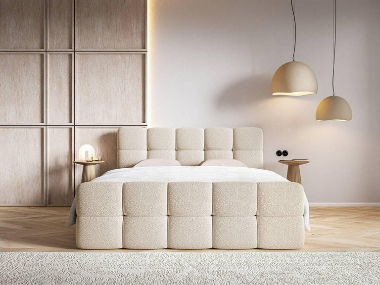 Chloe boxspring bouclé met opbergruimte 160 x 200cm