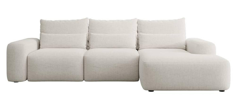 Hoekbank met slaapfunctie Calvados rechts chenille met lendekussens