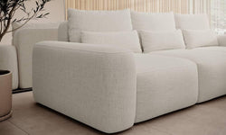 Hoekbank met slaapfunctie Calvados rechts chenille met lendekussens