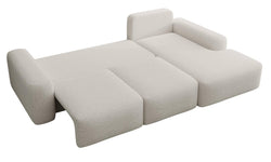 Hoekbank met slaapfunctie Calvados rechts chenille met lendekussens