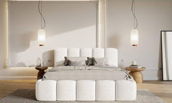 Bedframe Chloe II bouclé met opbergruimte 180 x 200 cm