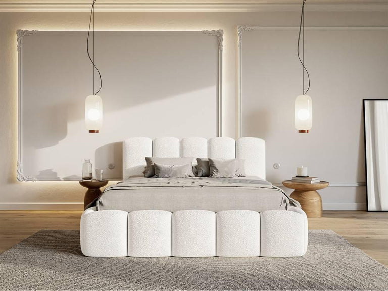 Bedframe Chloe II bouclé met opbergvak 160 x 200 cm