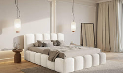 Bedframe Chloe II bouclé met opbergvak 160 x 200 cm