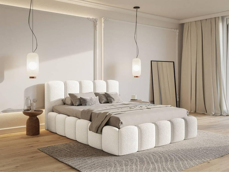 Bedframe Chloe II bouclé met opbergvak 160 x 200 cm