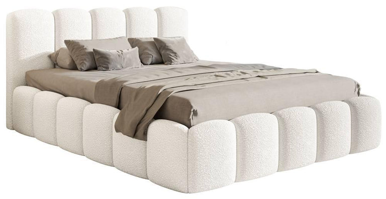 Bedframe Chloe II bouclé met opbergruimte 140 x 200 cm