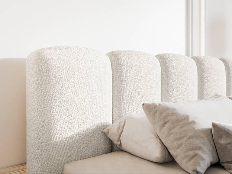 Bedframe Chloe II bouclé met opbergruimte 140 x 200 cm