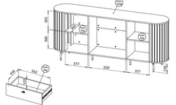 Ladekast Zehre 2-deurs
