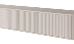 Ovarlo hangend tv-meubel met groeven, driedeurs, 163 cm, zandbeige