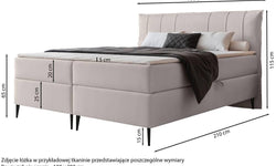 Boxspring Savina 180x200 cm incl topper en opbergvak