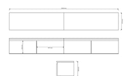 TV-meubel Kate zwevend 200cm