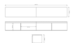 TV-meubel Kate zwevend 200cm