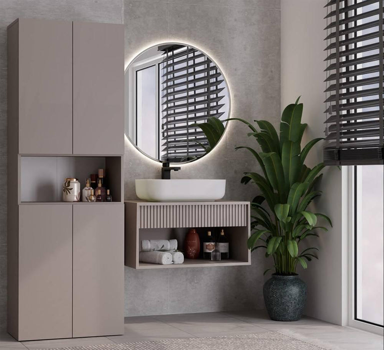 Badkamerkast Nolo met wasmand en open vak