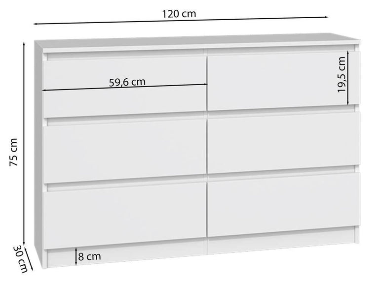 Ladekast Minthe zes lades