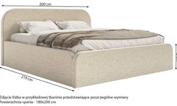 Bedframe Carina 180 x 200 met opbergvak fluweel