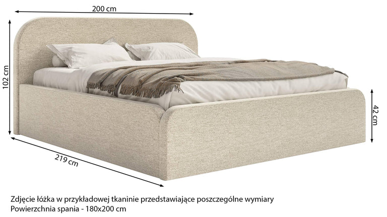 Bedframe Carina 180 x 200 met opbergvak fluweel