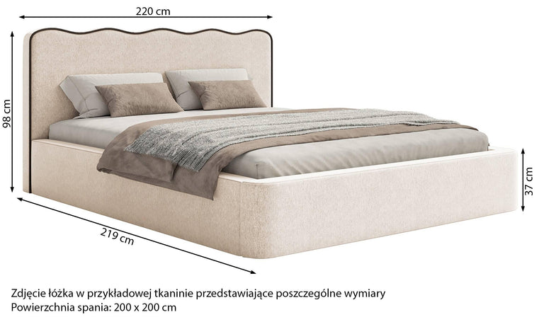 Bedframe Sova 200 x 200 met opbergvak