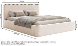 Bedframe Sova 180 x 200 met opbergvak