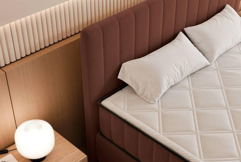Boxspring Simone 140x200 cm fluweel met opbergvak