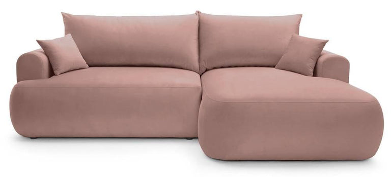 Hoekslaapbank Philipa rechts met opbergvak velvet