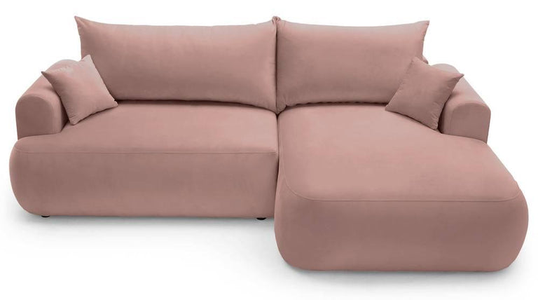 Hoekslaapbank Philipa rechts met opbergvak velvet
