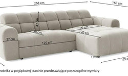 Hoekbank Vonty chenille rechts