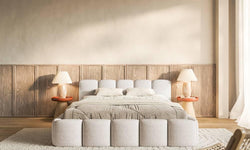 Bedframe Chloe laag 140 x 200 cm chenille