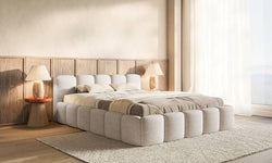 Bedframe Chloe laag 140 x 200 cm chenille
