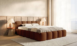 Bedframe Chloe laag 140 x 200 cm chenille