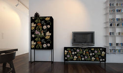 TV-meubel Miquel Black Flowers