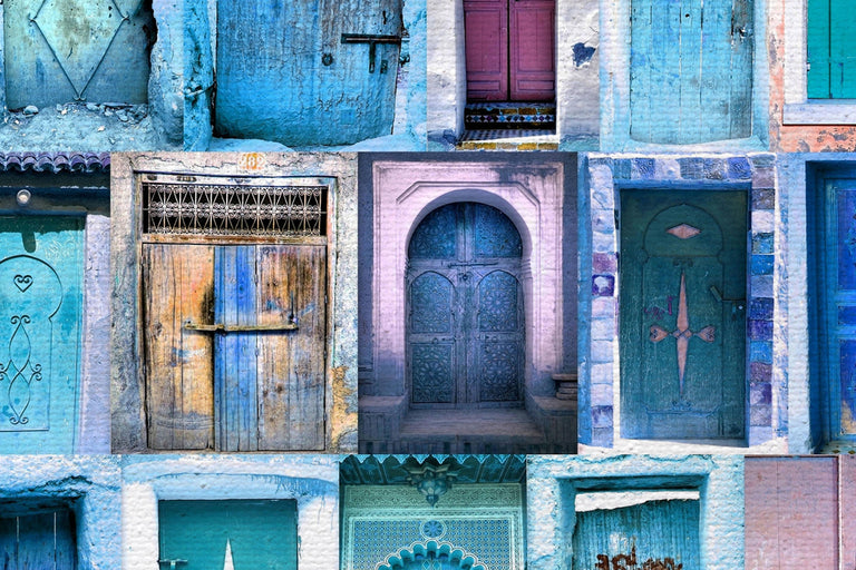 Wanddecoratie Blue Door