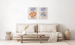 Wanddecoratie Flower Market Blue