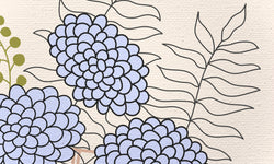 Wanddecoratie Flower Market Blue